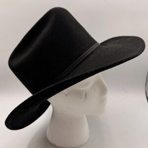 Double S “Crush Cowboy” Black Wool Felt Western Hat – Made in USA